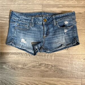 American Eagle Outfitters Distressed Blue Jean Shorts